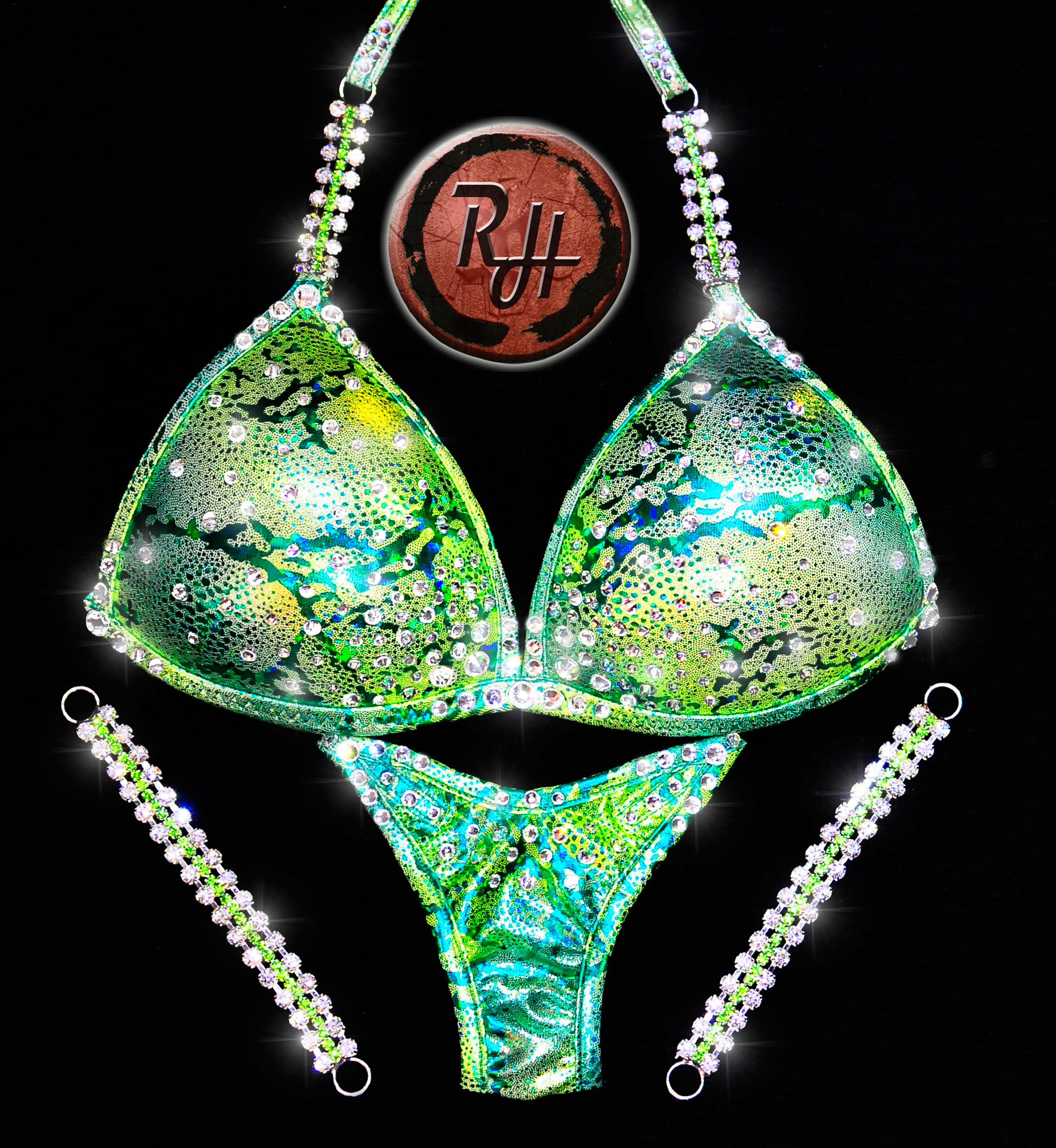 BIKINI STANDARD 13 -COPA -TRIANGULO---LICRA-FANTASÍA-Nº-2-COLOR-Nº-6---BIES-LICRA-FANTASÍA-Nº-2-COLOR-Nº-6---CONECTOR-ELITE---CP703-PVP-230€